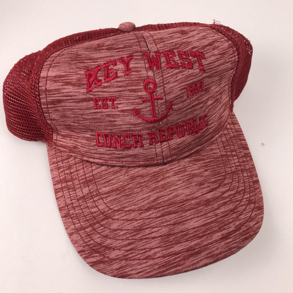 Key West Est 1829 Conch Republic Red Pink Heather Trucker Hat Anchor Icon